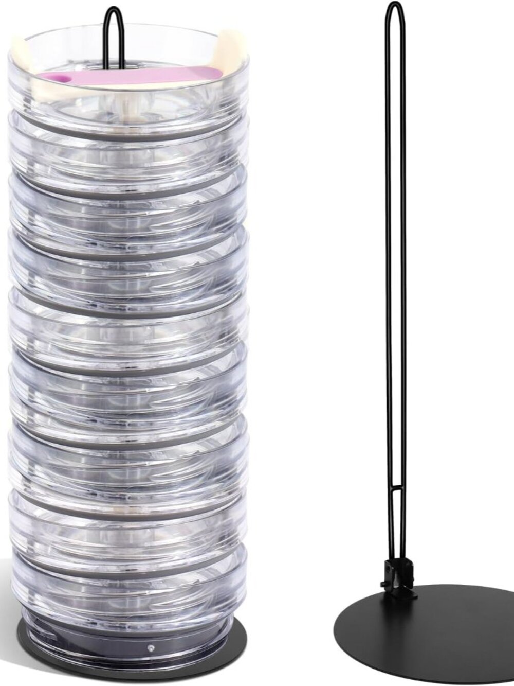 Tumbler Lid Organizer,Cup Lid Holder,Slim Vertical Storage for Up to 15 Lids,Cup